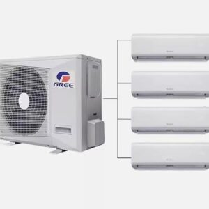 Home 42000btu ductless multi 24k zones mini split klimaanlage & heizung 2 zonen
