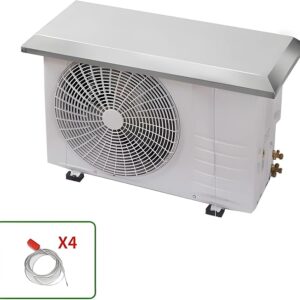 air conditioning cover for outdoor unit, mini split cover, stainless steel minisplit compressor protection, air conditioning condenser outdoor ac devices protective cover for rain ice snow weather [energy class a]