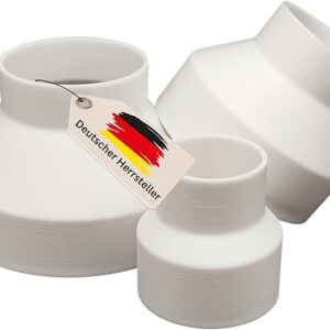 Home reducer for ventilation pipes, adapter 40 to 200 mm for exhaust hoses, washing machine and air conditioning, light and perfect fit (diameter 100 200 mm)