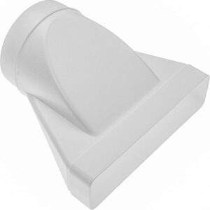 vent systems rectangular pipe connector for 125 mm round tube connection 220 x 55 mm for ventilation systems, heating, cooling