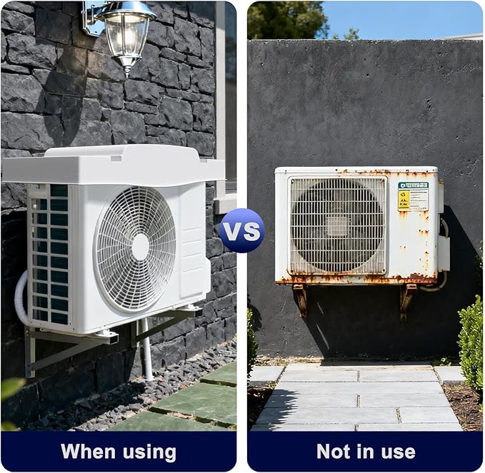 cover for mini split heat pump, condenser & compressor for outdoor use, rain snow cover & waterproof, air conditioning cover made of plastic cover for mini split heat pump, condenser & compressor for outdoor use, rain snow cover & waterproof, air conditioning cover made of plastic